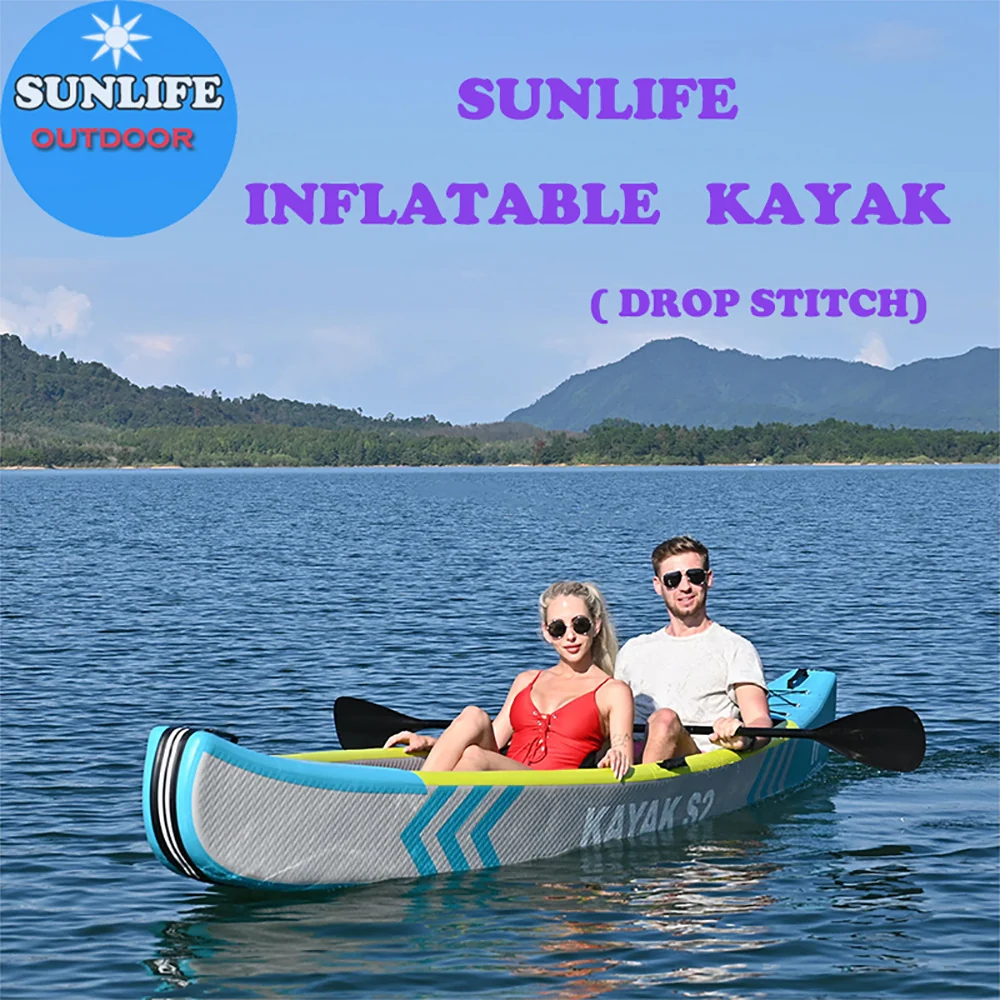 Hot Selling Cross-Border 2-Person Brushed Leather Inflatable Kayak, Fishing Boat Canoe For 1-3 Persons