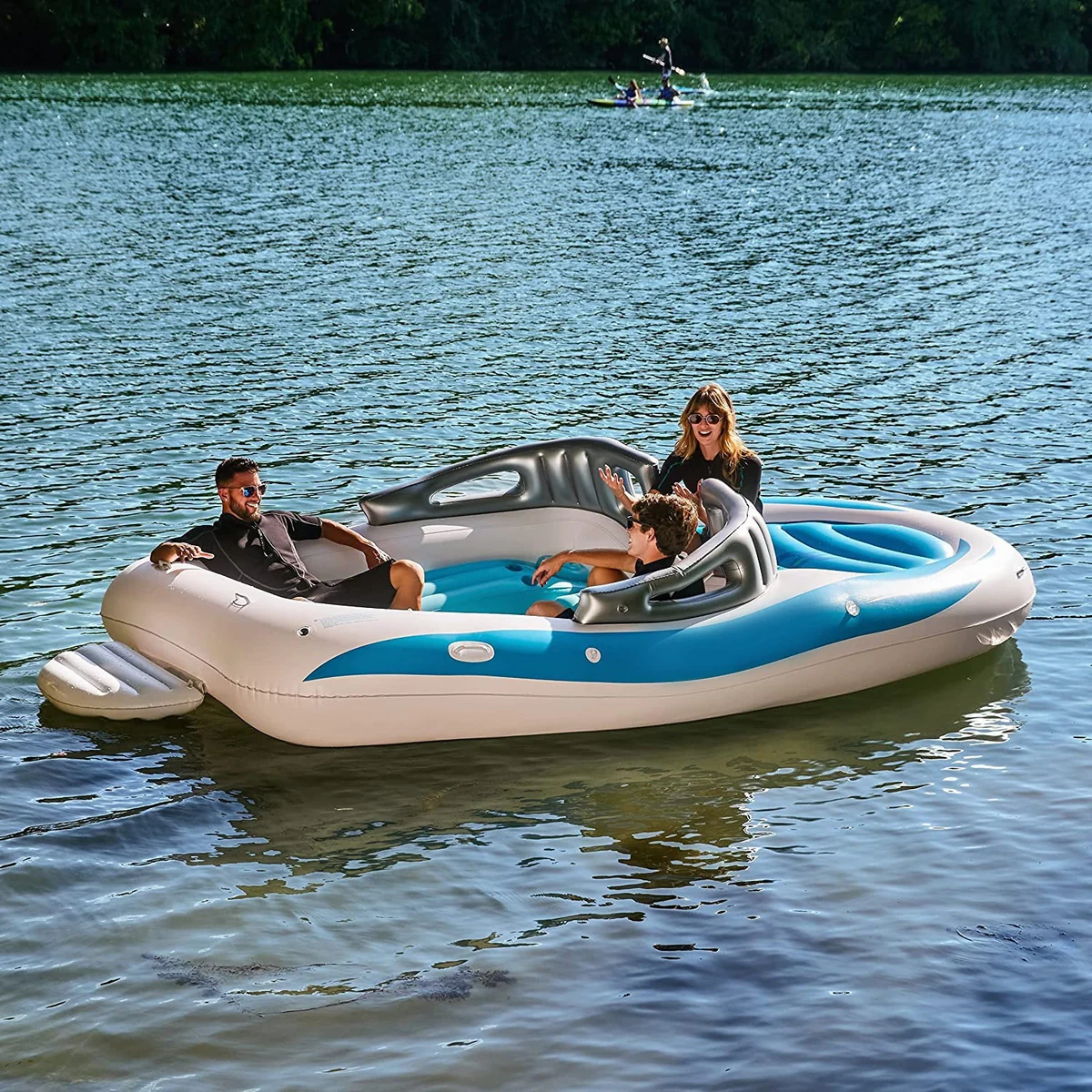 Cross-Border New Large Multi-Person Inflatable Boat, Inflatable Floating Raft, Inflatable Drifting Boat, Rubber Dinghy For Multi-Person Rafting